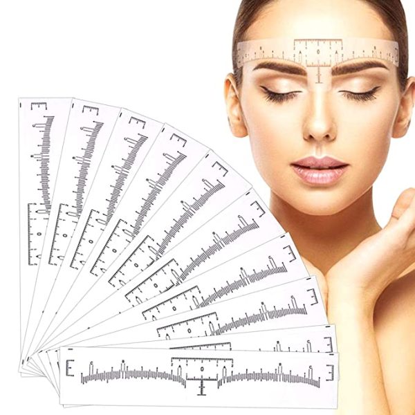 Disposable Eyebrow Measuring Stickers (10 pcs)